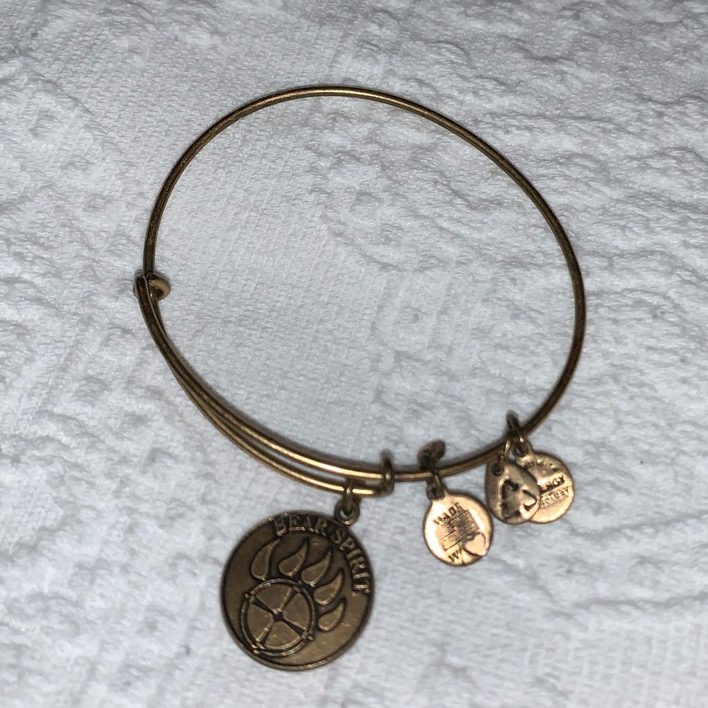 Gold Alex and ani bracelet